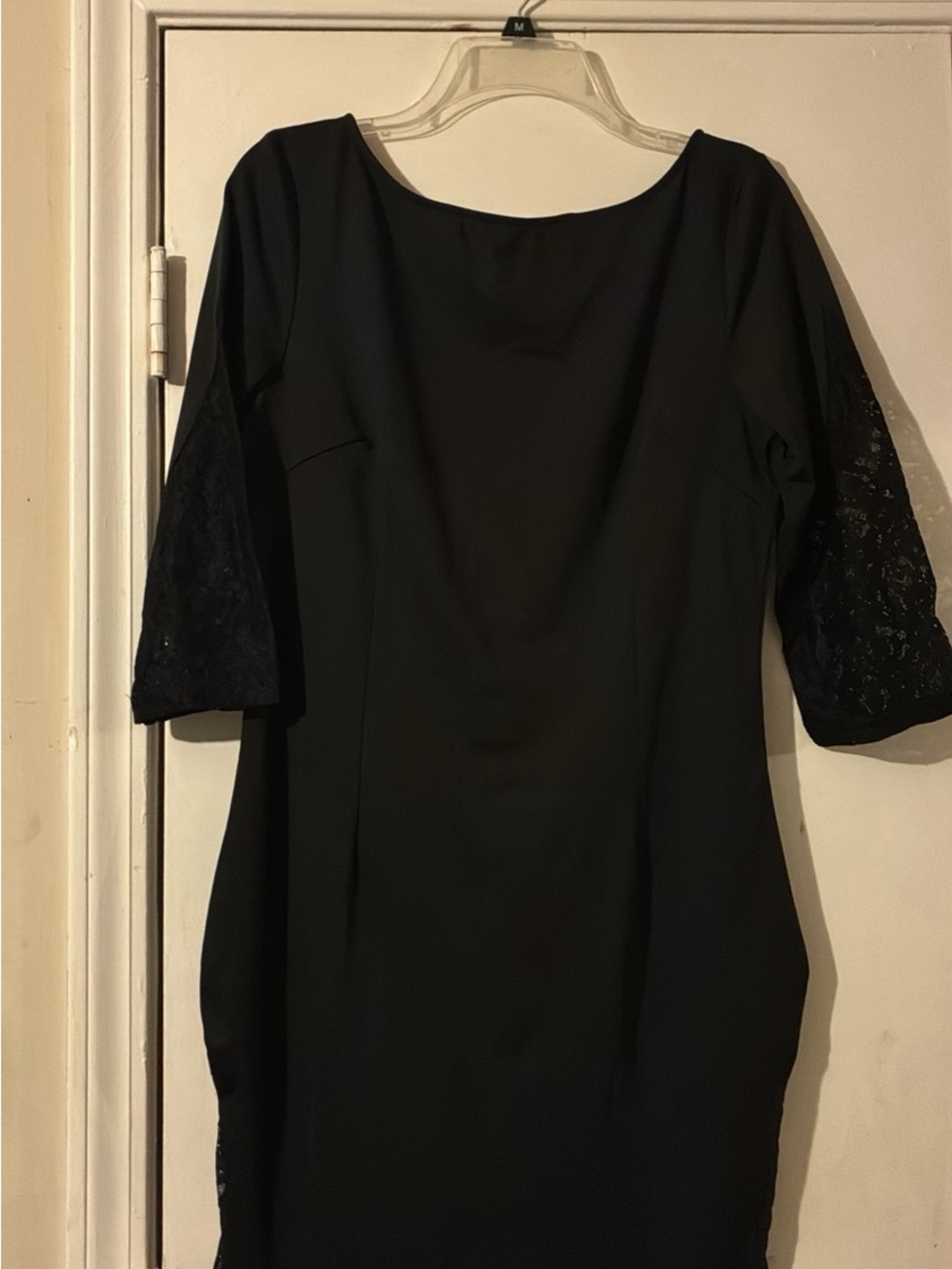 & Other Stories Black Long Sleeve Dress with Lace Sleeves